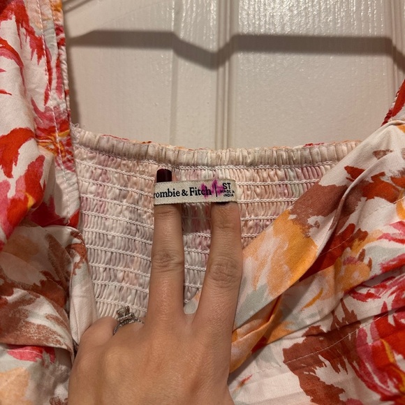 Abercrombie & Fitch Floral Mini Dress - Pink and Orange - Picture 7 of 9